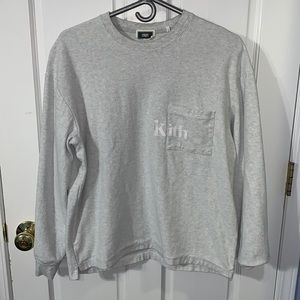 Kith long sleeve heather grey tee size S